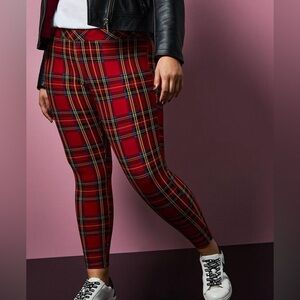 Torrid X Betsey Johnson Red Tartan Pixie Pant Size 3X